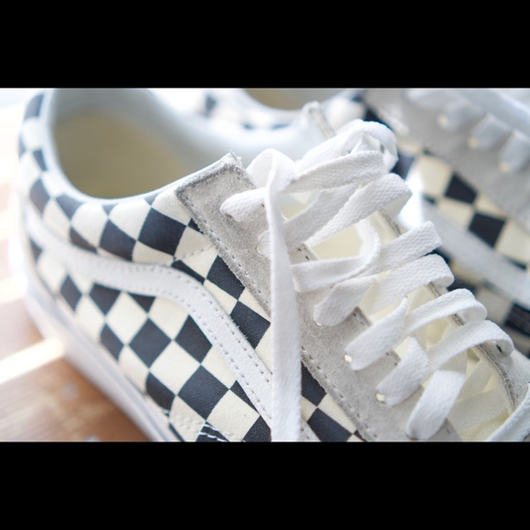 White Checkered Vans - Picture 7 of 8